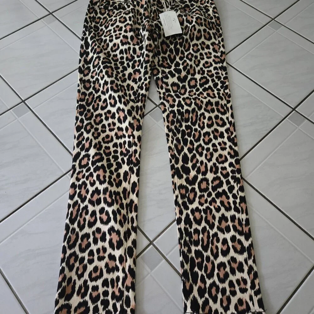 NWT Kate Spade Broome Street Leopard Print Skinny Jeans 27